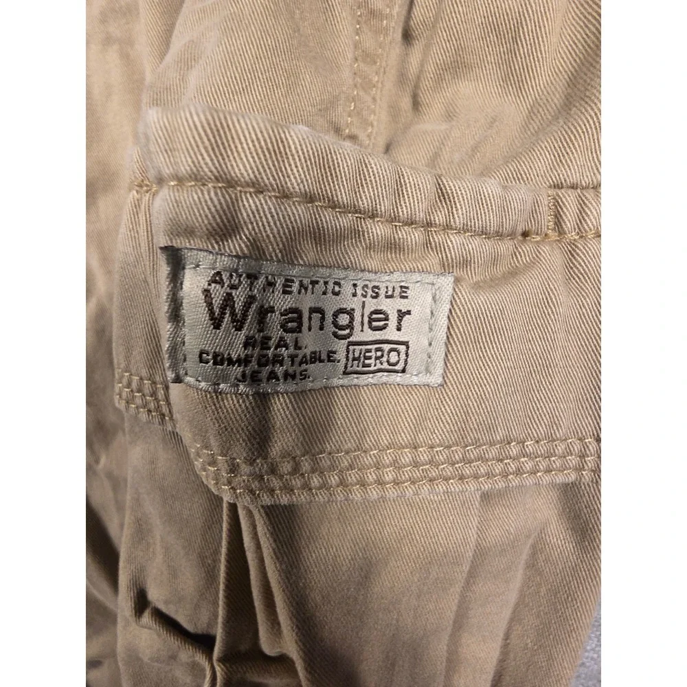 Wrangler Hero Mens 40 Tan Khaki Cargo Shorts Cotton Twill 60CMWGR
